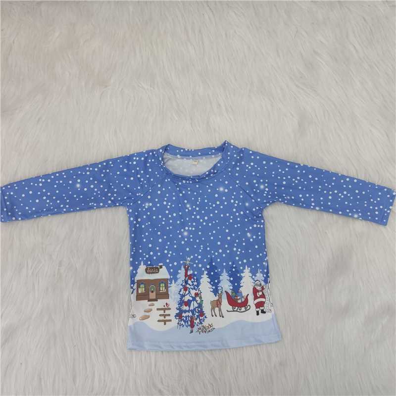 merry christmas boys long sleeve shirt snow day