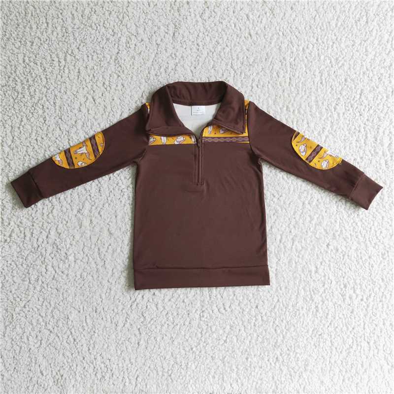 4.16zip pullover boys long sleeve shirt fall spring tops