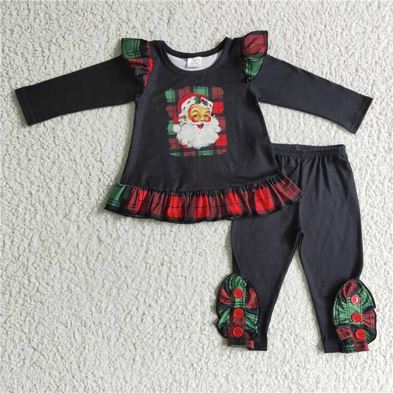 Christmas suit santa outfits girls winter sets
