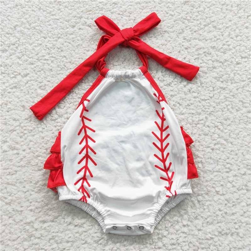 baseball baby girls rompers