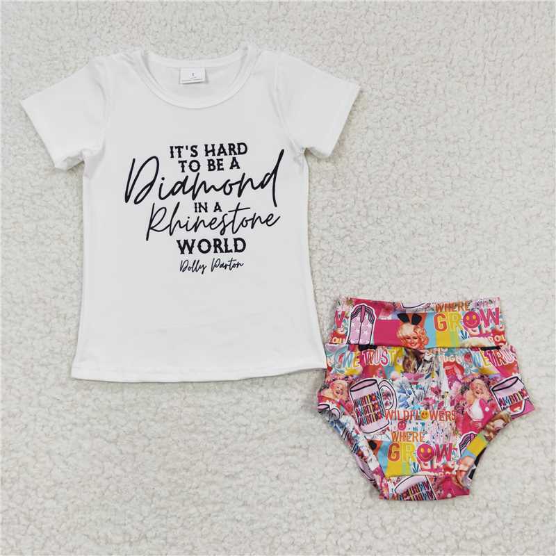 4.19western Girls baby bummies sets