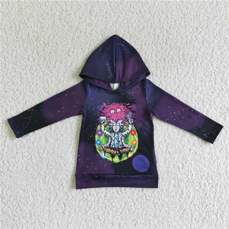 Halloween carton boy girls long sleeve hoodie top