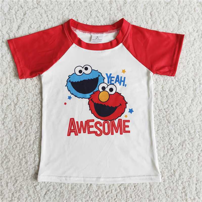 4.16yeah awesome boys short sleeve shirt pullover