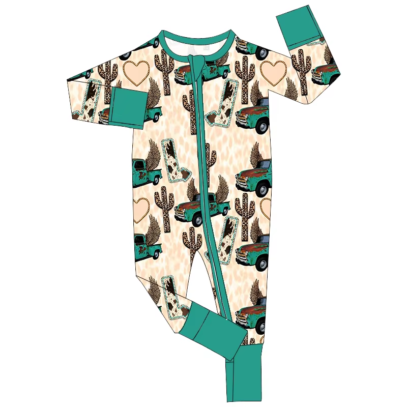 6.18 Cactus Blue Zipper Toddler Clothes