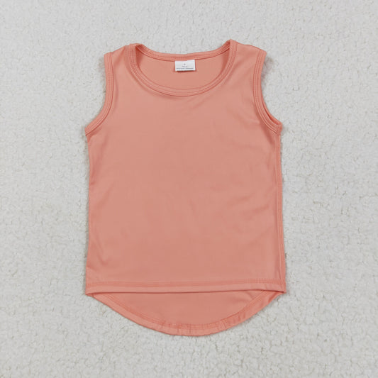 5.21  GT0984 Solid orange sleeveless yoga top