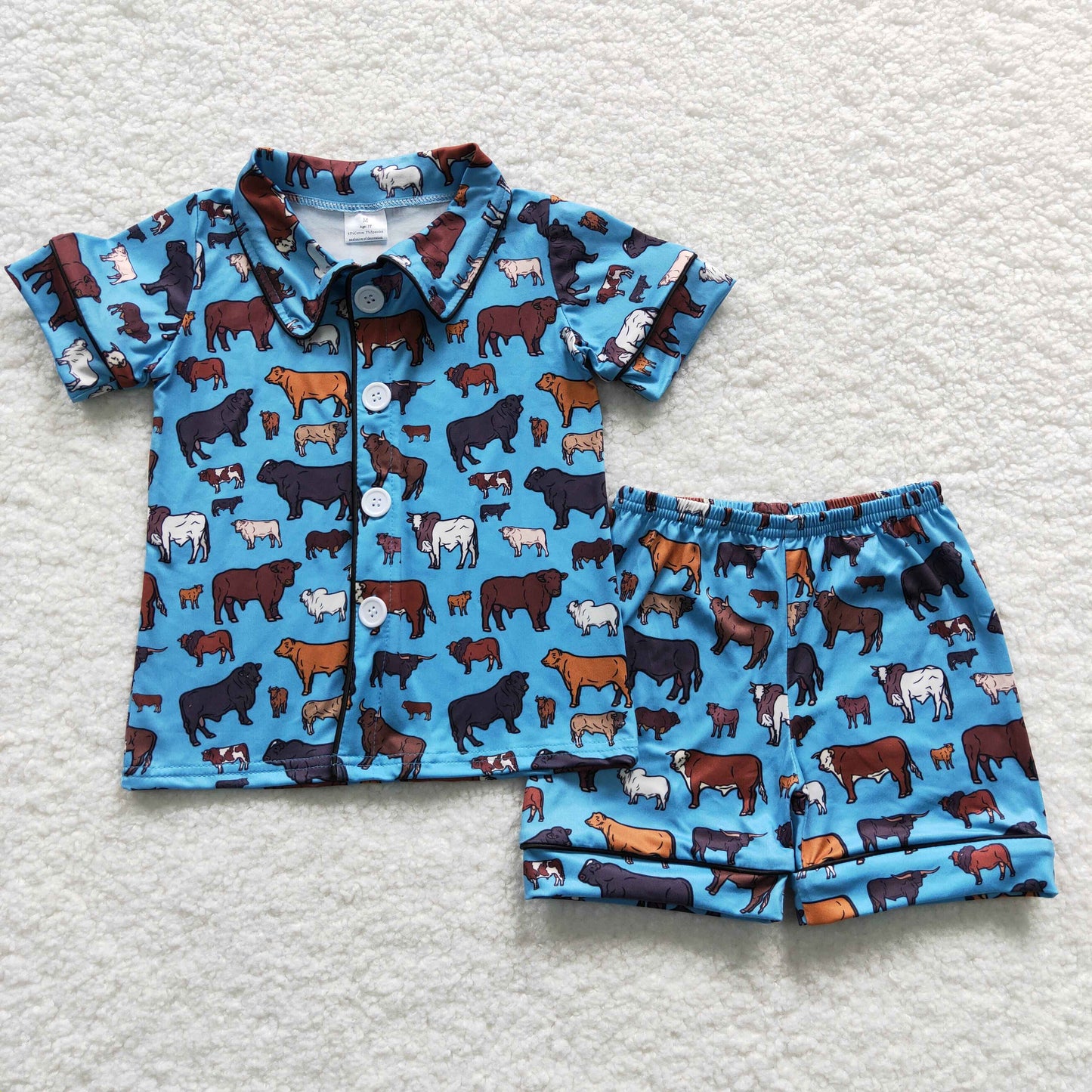 farm boys pajamas kids summer sets