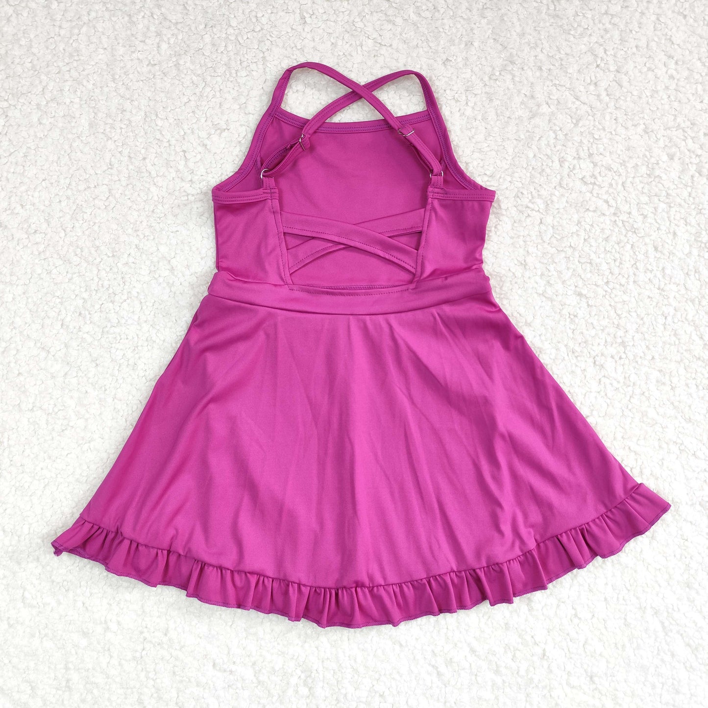 S0441 Pure purple sportswear skirt swimsuit