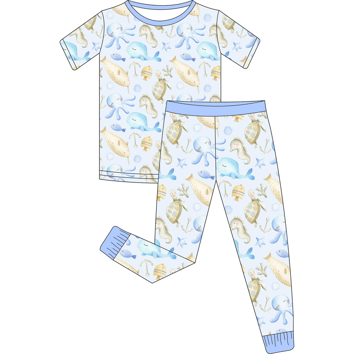 6.16 Octopus short-sleeved trousers suit