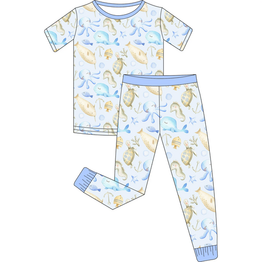 6.16 Octopus short-sleeved trousers suit