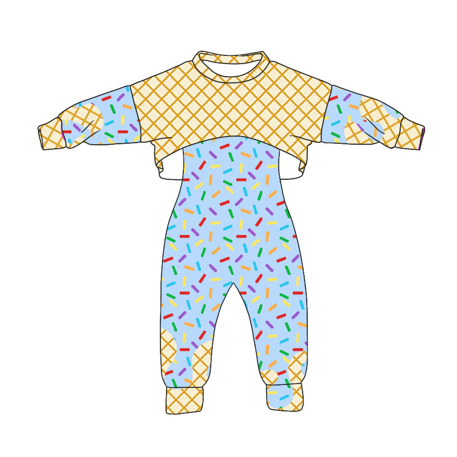 8.5Preorder (moq 5)Baby Girls Long Sleeves Drip Shirt Top Jumpsuit 2 Piece Team Clothes Sets