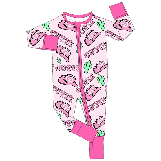 6.18 Hat Pink Cactus Zipper Toddler Clothes