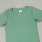 BSSO1886 Baby Boys Green Short Sleeve Shirts Top Pockets Shorts Clothes Sets
