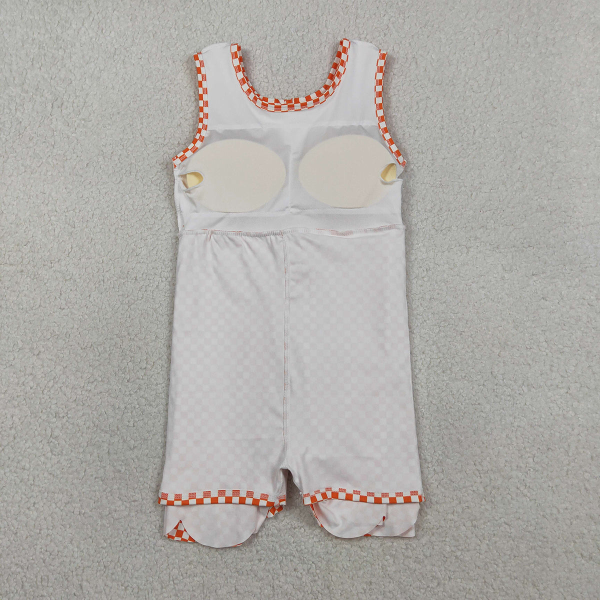 3.30 GSD3428 Baby Girls Orange Checked Yoga Active Scallop Shorts Knee Length Dresses（副本）