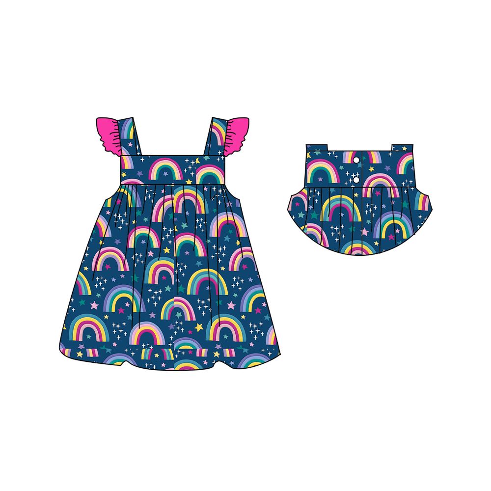 GSD1085 rainbow star dress