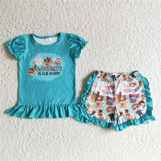 summer girls outfits adventure is out there tops & shorts kids clothes