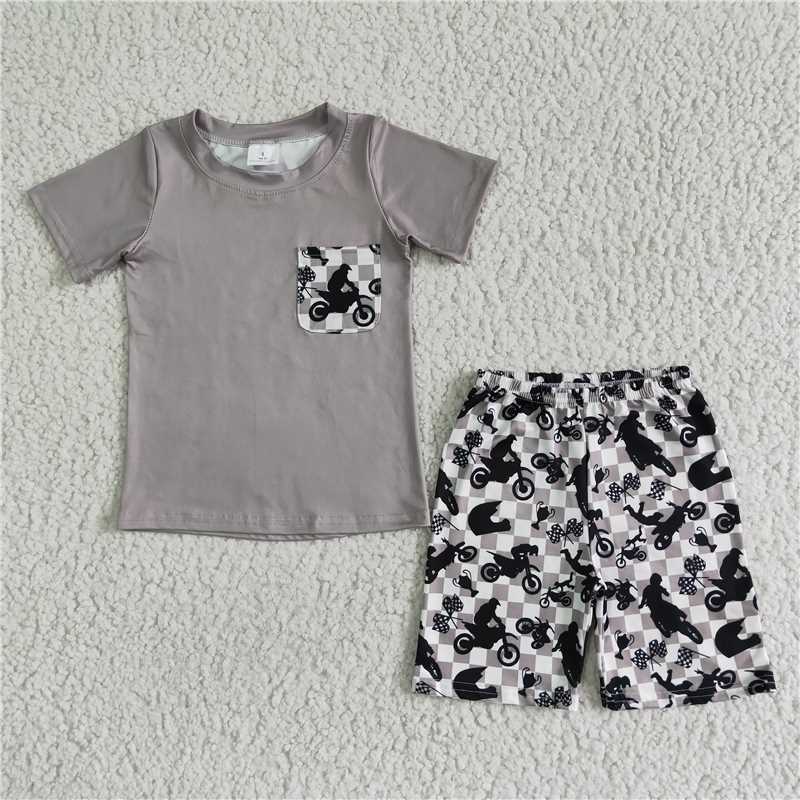 BSSO0054 Baby boys pocket shorts sets