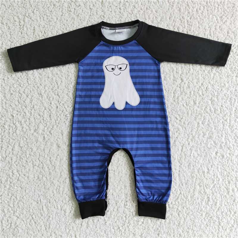 halloween boys rompers embroidery ghost kids jumpsuits