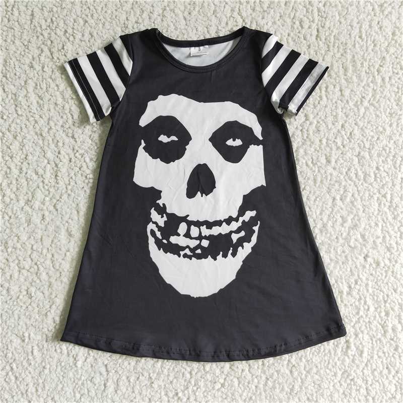 skeleton girls dress hallowen kids skirts