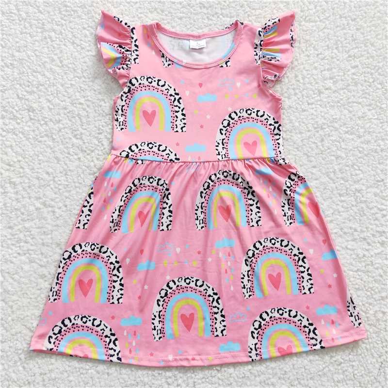 rainbow girls dress summer kids skirts