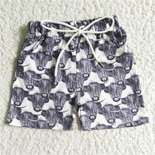 SS0001 Gray Yak Elastic Drawstring Shorts