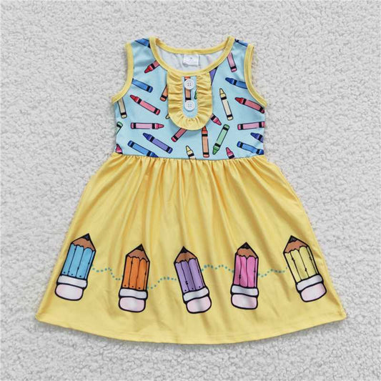 pencil girls dress back to school kids skirt