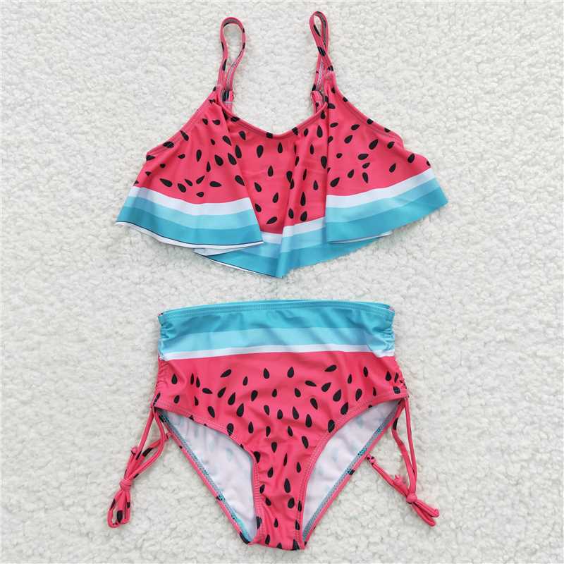 S0143 Watermelon rose swimsuit set