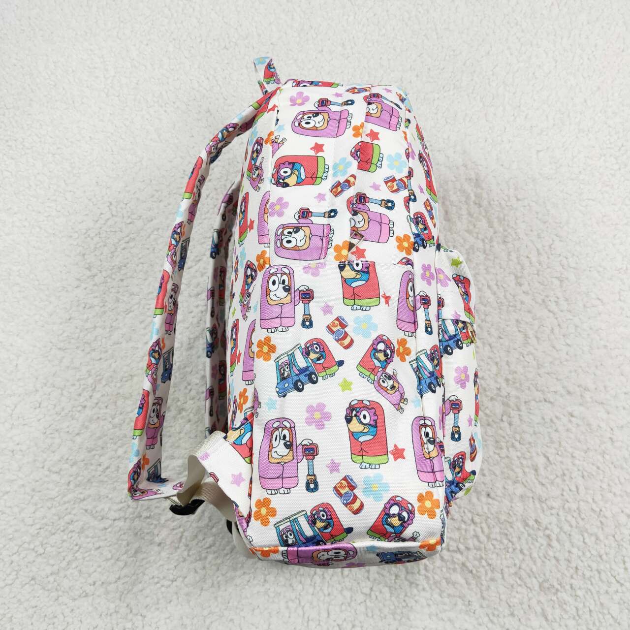 BA0186 bluey flower star beige backpack