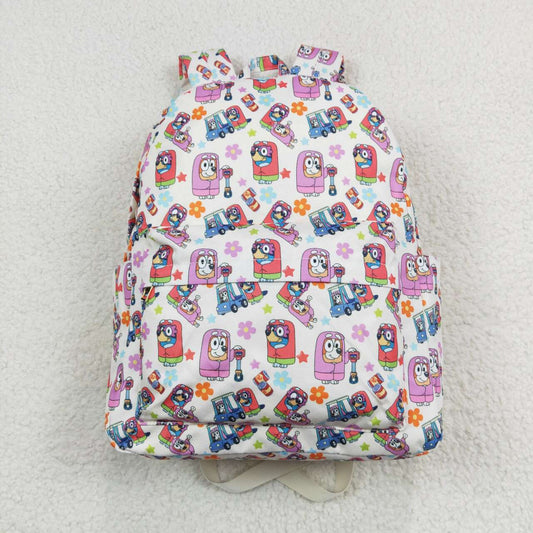 BA0186 bluey flower star beige backpack