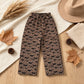 NEW RTS NO MOQ milk silk P1129 Adult Women Bats Leopard Halloween Pockets Flare Pants Bottom