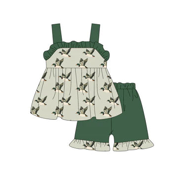 5.7 Dark green cartoon duck suit
