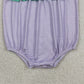 3.30 SR3942 Baby Girls Sleeveless Purple Stripe Ruffle Rompers