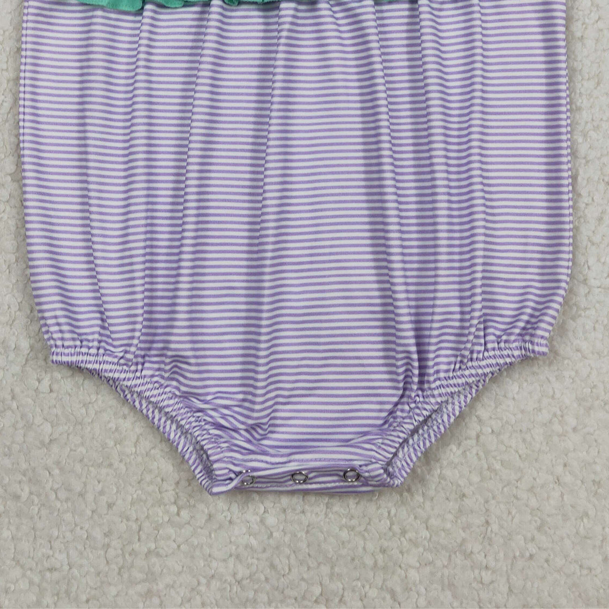 3.30 SR3942 Baby Girls Sleeveless Purple Stripe Ruffle Rompers