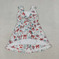 3.31 GSD3750 Baby Girls Popsicle Flag Bows Yoga Active 4th of July Shorts Knee Length Dress