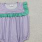3.30 SR3942 Baby Girls Sleeveless Purple Stripe Ruffle Rompers