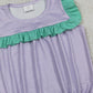 3.30 SR3942 Baby Girls Sleeveless Purple Stripe Ruffle Rompers