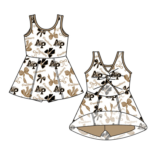 6.11 Khaki Sleeveless Bow Dress