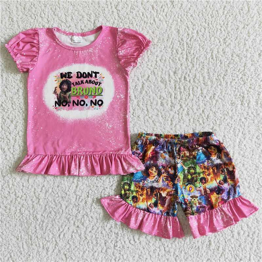 summer girls outfits encanto t-shirt & shorts kids clothes