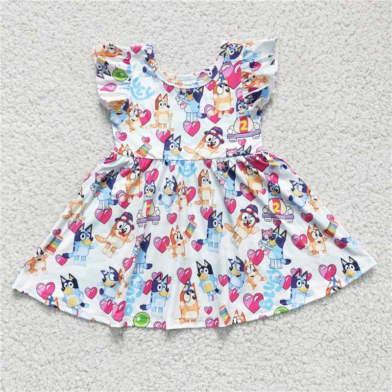 blue dogs girls dress kids skirts