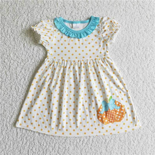 pumpkin girls dress summer fall kids skirts