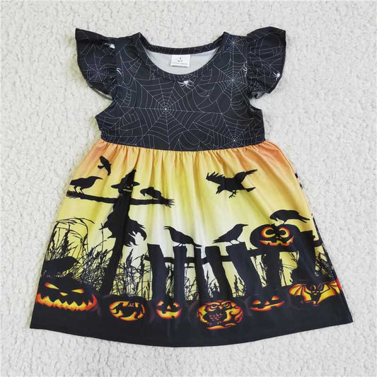 hallowen scarecrow girls dress kids skirts