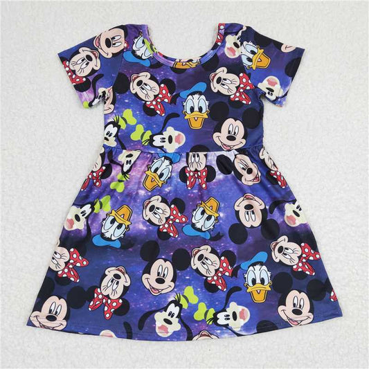 cartoon mouse girls dress summer kids skirts