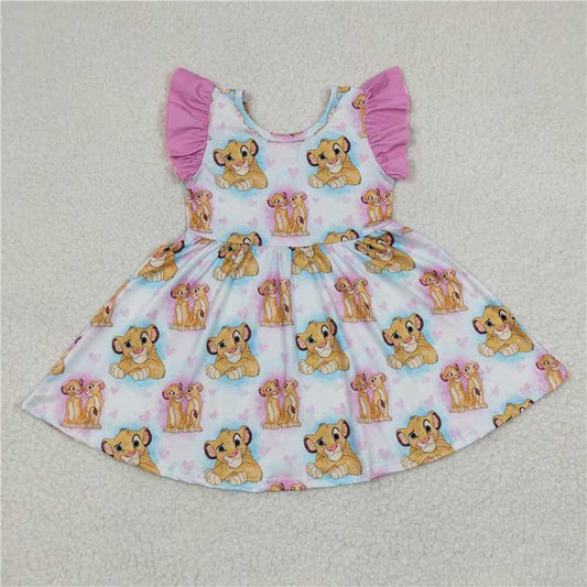 GSD0220 Girls Lion King Simba flying sleeve dress