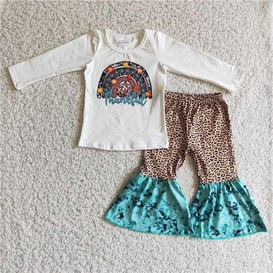 Thanksgiving girls sets long sleeve top & pants 2 pieces outfits