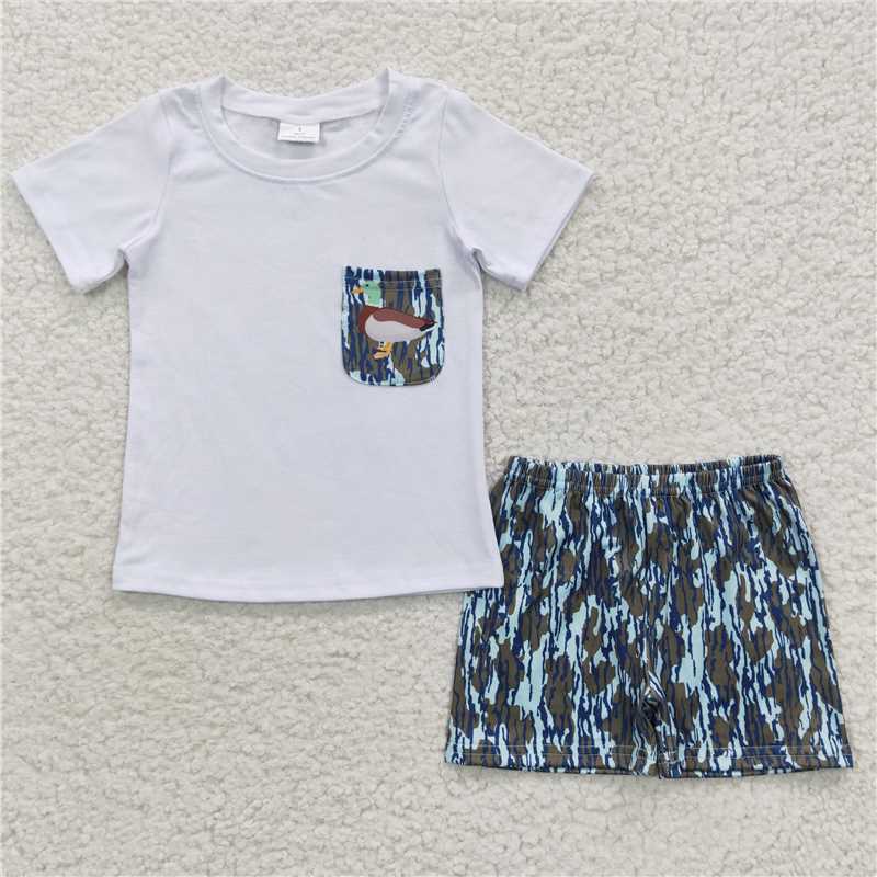 Duck boys shorts sets summer kids clothes