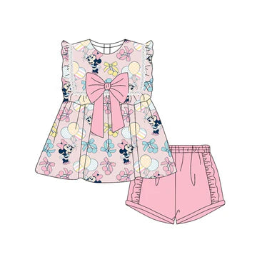 5.7 Cartoon Mouse Bowknot Girls Suit