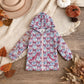 NEW RTS NO MOQ yoga GT1674 Baby Girls Colorful Tie-dye Print Bows Yoga Active Zip Pockets Hoodie Jackets Top