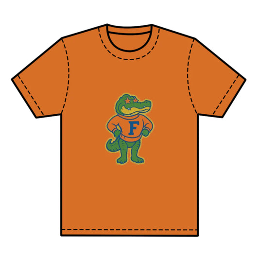 8.1preorder(moq 5) Baby Boys Orange Short Sleeves F Crocodile Team Tee Shirts Tops