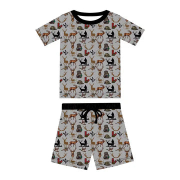 4.29 Cartoon Deer Short Sleeve Suit