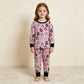 NEW RTS NO MOQ milk silk GLP3357 Baby Girls Flowers Pumpkins Top Pant Fall Pajamas Sets