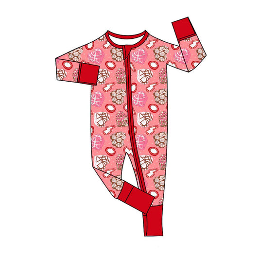 X11.12Preorder (moq 5)Baby Girls Turquoises Hearts Western Valentines Two Way Zip Convertible Rompers